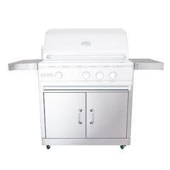 Renaissance Cooking Systems Renaissance Freestanding Stainless Cart for 30" Cutlass Pro 4-Burner Drop-In Grill - Dimensions