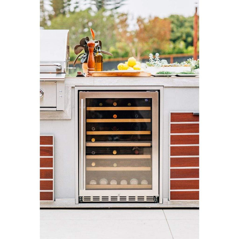 Summerset 24" 5.3 Cu. Ft. 54 Bottle Capacity Outdoor Rated Deluxe Wine Cooler - Detail View