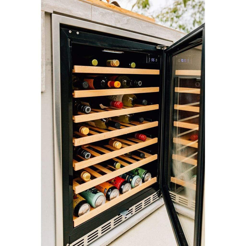 Summerset 24" 5.3 Cu. Ft. 54 Bottle Capacity Outdoor Rated Deluxe Wine Cooler - Side View