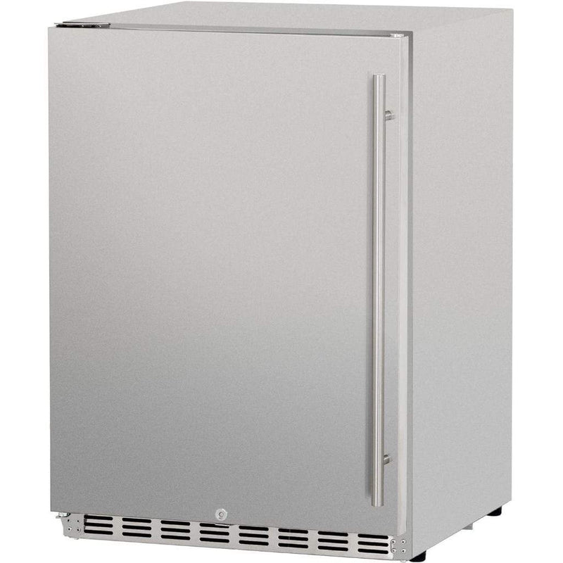Summerset 24" 5.3 Cu.Ft. Deluxe Outdoor Rated Compact Refrigerator - Side View