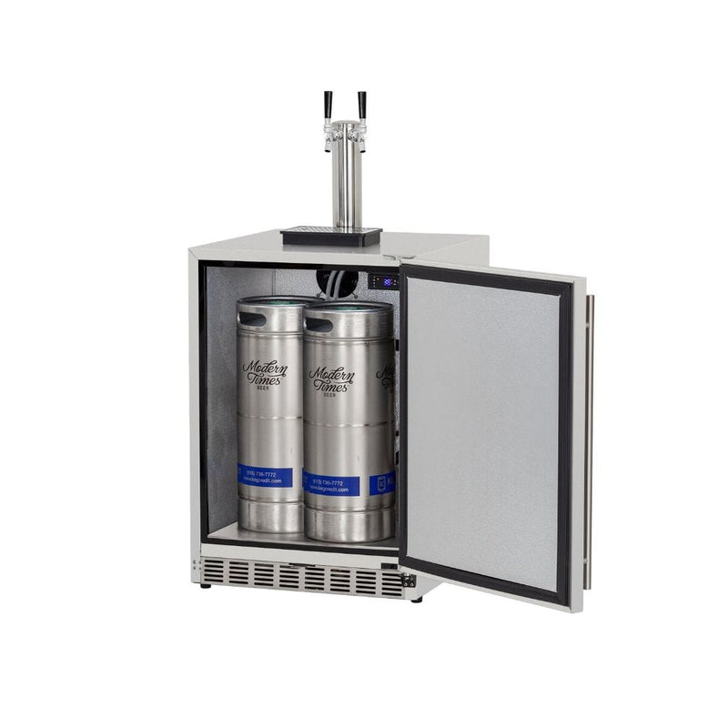 Summerset 24" 6.6 Cu. Ft. Outdoor Rated Double Tap Beer Kegerator/Dispenser - Detail View