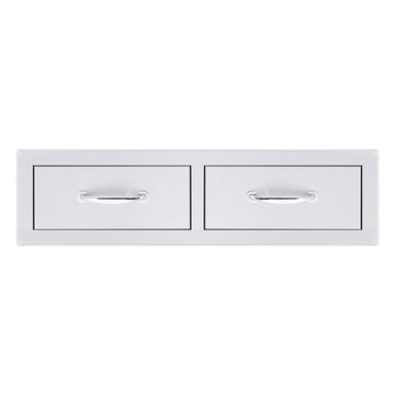 Summerset 32" Stainless Steel Flush Mount Horizontal Double Access Drawer