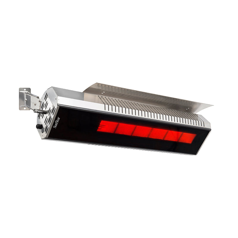 SunStar MGL Series 48" Two-Stage Natural Gas Infrared Patio Heater with Adjustable Mounting Kit and Wireless Remote Control
