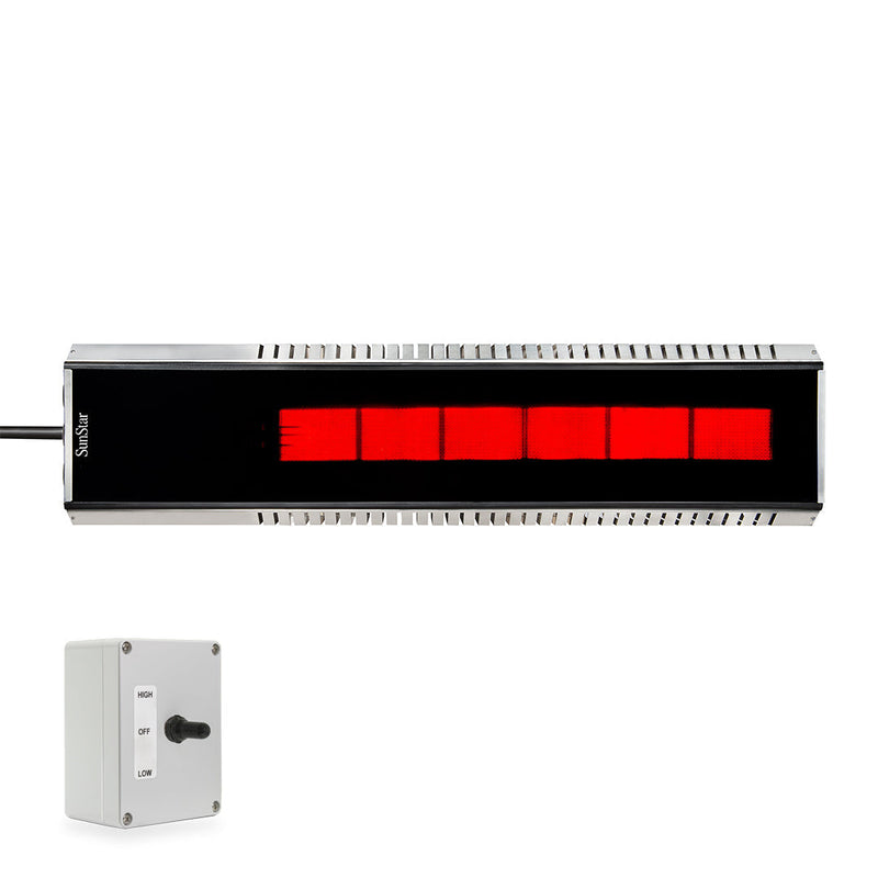 SunStar MGL Series 48" Two-Stage Propane Gas Infrared Patio Heater with Adjustable Mounting Kit