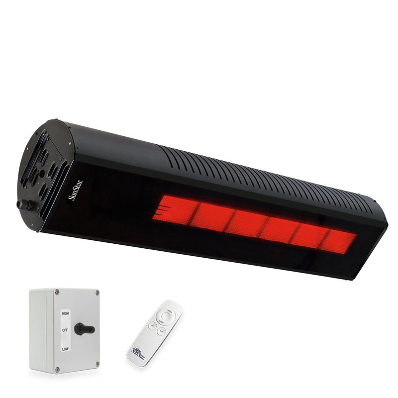 SunStar SGL Series 48" Two-Stage 50,000 BTU Natural Gas Infrared Patio Heater with Adjustable Mounting Kit and Wireless