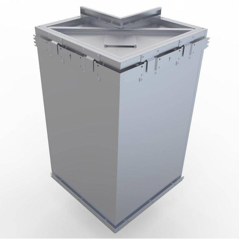 Sunstone 12" x 12" Stainless Steel Full Height 360 Swivel Door Corner Cabinet w/Three Shelves - Detail View