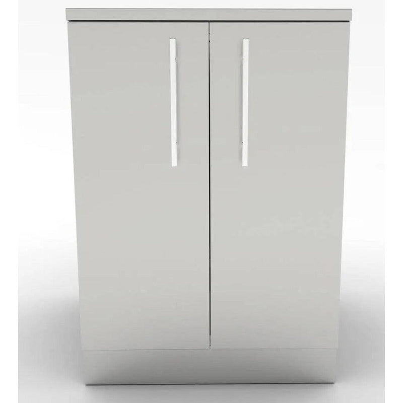 Sunstone 24" Stainless Steel Full Height Double Door Base Cabinet w/Two Shelves & Door Pockets - Alternate View