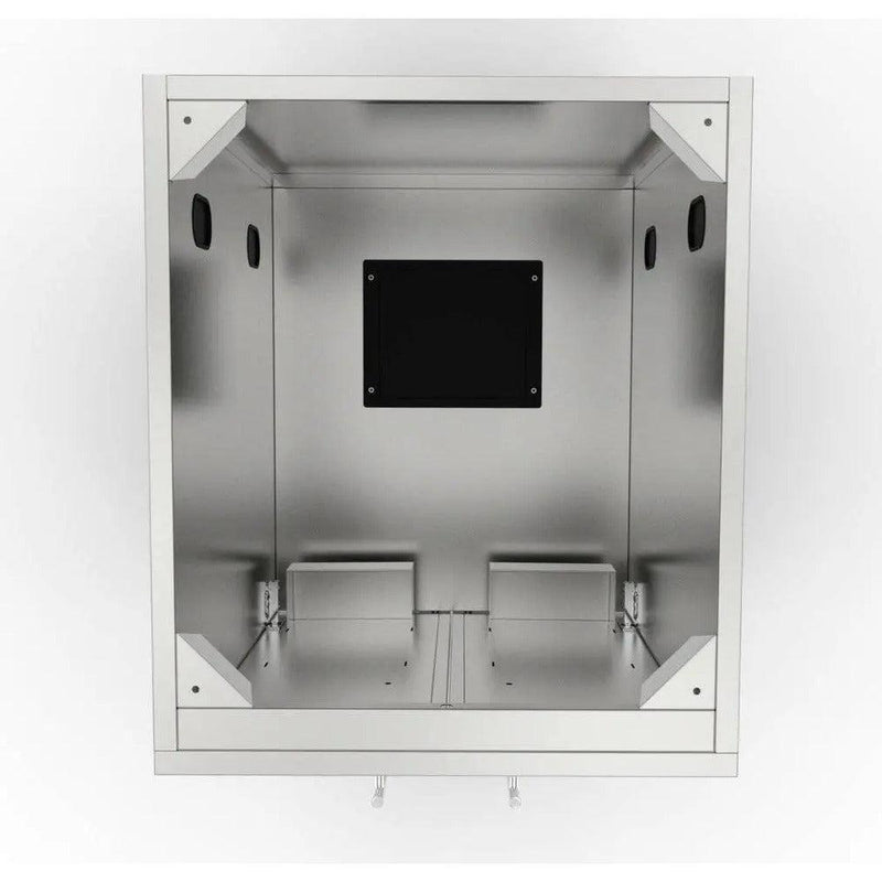Sunstone 24" Stainless Steel Full Height Double Door Base Cabinet w/Two Shelves & Door Pockets - Side View