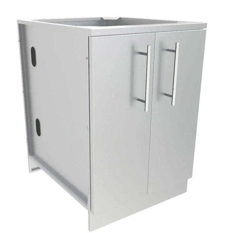 Sunstone 24" Stainless Steel Full Height Double Door Base Cabinet w/Two Shelves & Door Pockets