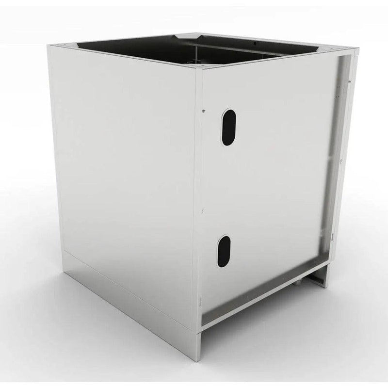 Sunstone 30" Stainless Steel Full Height Double Door Base Cabinet w/Two Shelves & Door Pockets - Side View