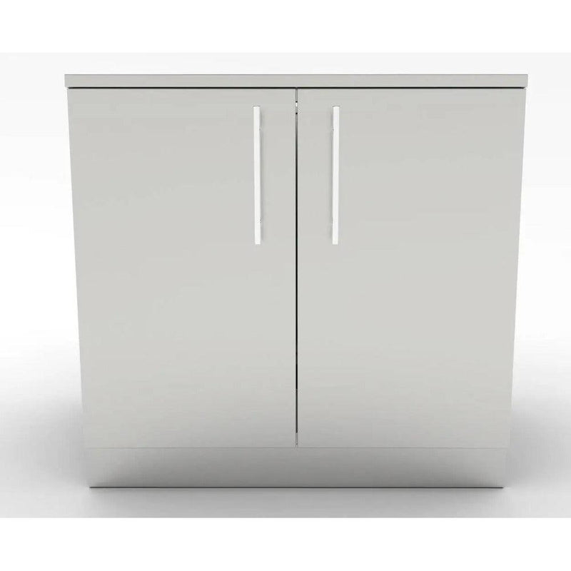 Sunstone 36" Stainless Steel Full Height Double Door Base Cabinet w/Two Shelves & Door Pockets - Alternate View