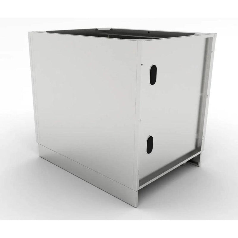 Sunstone 36" Stainless Steel Full Height Double Door Base Cabinet w/Two Shelves & Door Pockets - Detail View
