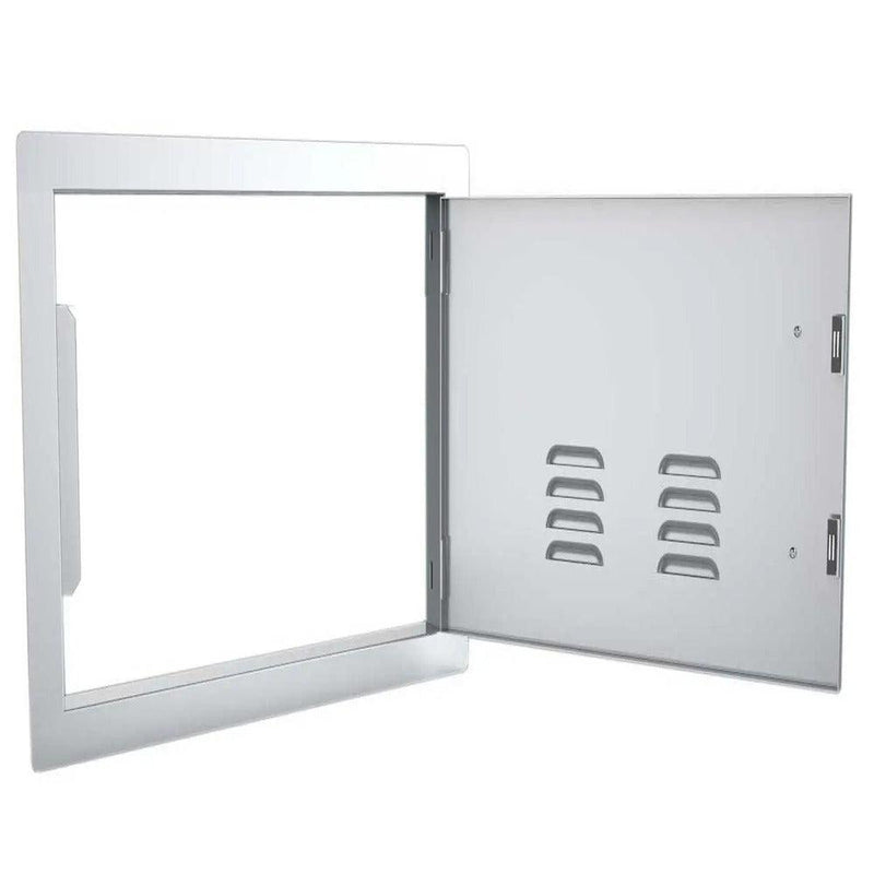 Sunstone Classic Series 14" x 20" Stainless Steel Right Swing Horizontal Vented Door - Side View