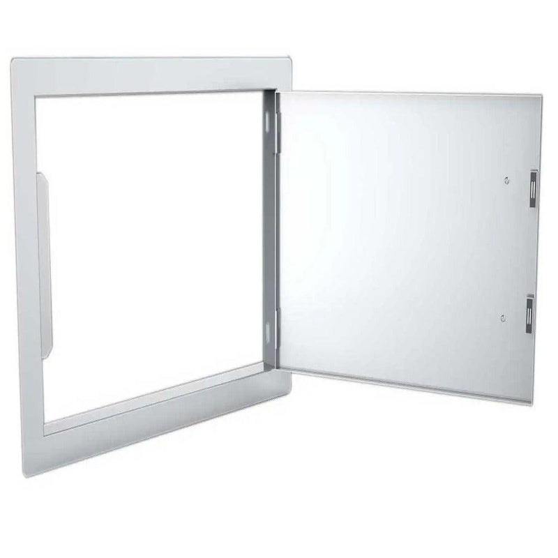 Sunstone Classic Series 17" x 24" Stainless Steel Reversible Horizontal Door - Side View