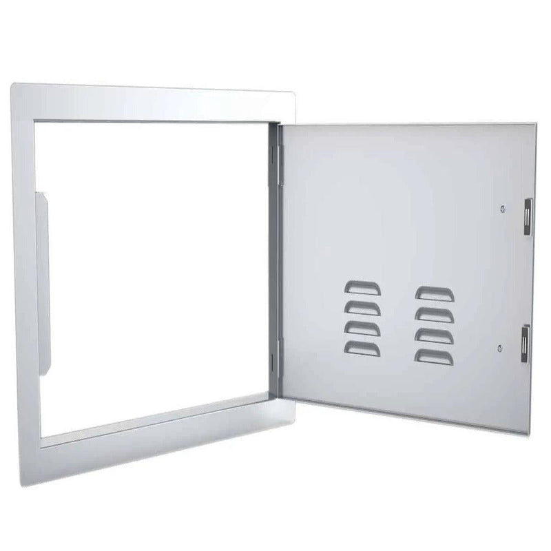 Sunstone Classic Series 17" x 24" Stainless Steel Right Swing Horizontal Vented Door - Detail View