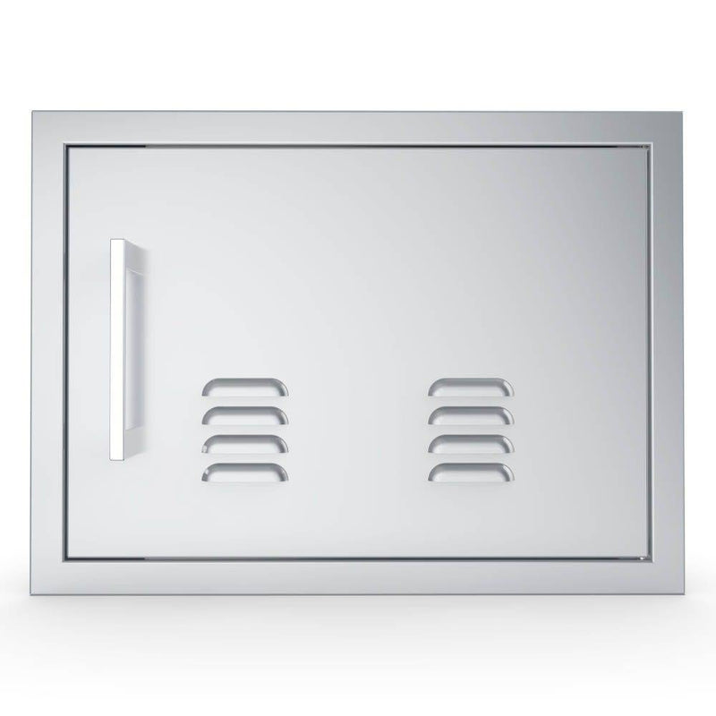 Sunstone Signature Series 14" x 20" Stainless Steel Beveled Frame Left Swing Horizontal Vented Door - Additional View