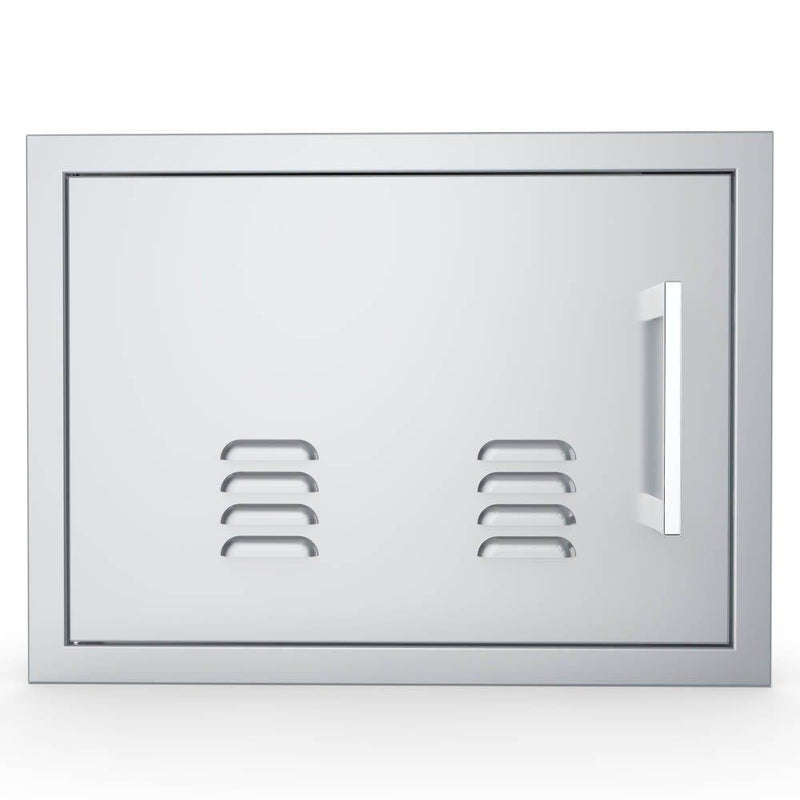 Sunstone Signature Series 14" x 20" Stainless Steel Beveled Frame Left Swing Horizontal Vented Door