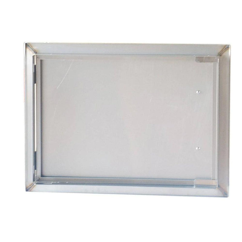 Sunstone Signature Series 14" x 20" Stainless Steel Beveled Frame Reversible Horizontal Door - Detail View