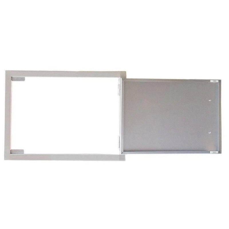 Sunstone Signature Series 14" x 20" Stainless Steel Beveled Frame Reversible Horizontal Door - Side View