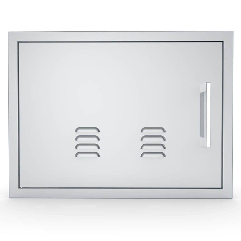 Sunstone Signature Series 17" x 24" Stainless Steel Beveled Frame Left Swing Horizontal Vented Door