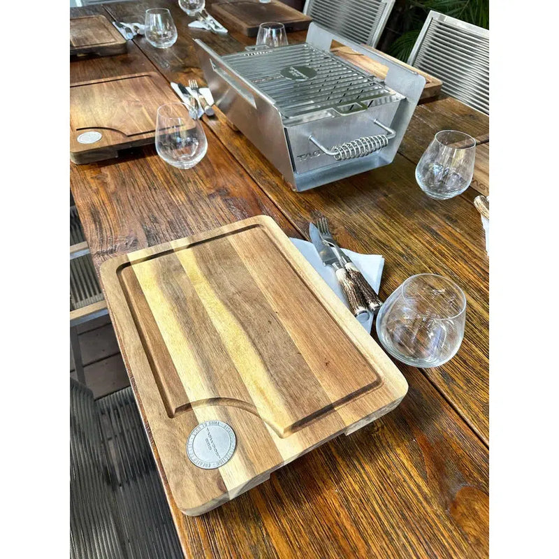 Tagwood BBQ 15" Edge-Grain Cutting and Carving Board - Side View