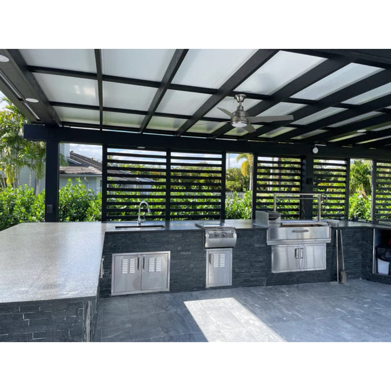 Tagwood BBQ 48" BBQ05SS All Stainless Steel Santa Maria Argentine Built-In Wood Fire & Charcoal Grill - Bottom View