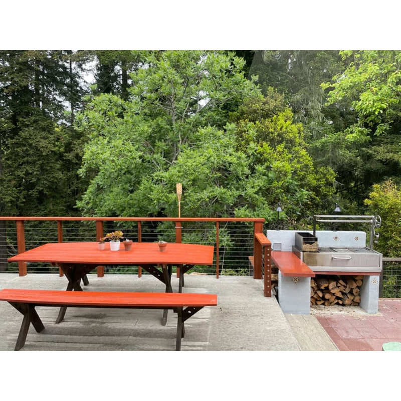 Tagwood BBQ 48" BBQ05SS All Stainless Steel Santa Maria Argentine Built-In Wood Fire & Charcoal Grill - Installation View