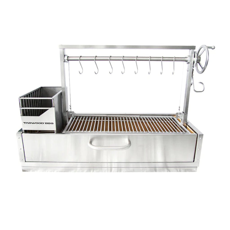 Tagwood BBQ 48" BBQ05SS All Stainless Steel Santa Maria Argentine Built-In Wood Fire & Charcoal Grill