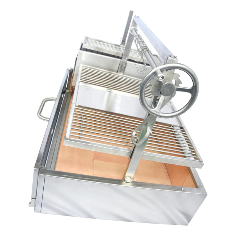 Tagwood BBQ 48" BBQ25SS All Stainless Steel XL Argentine Built-In Wood Fire & Charcoal Grill - Rear View