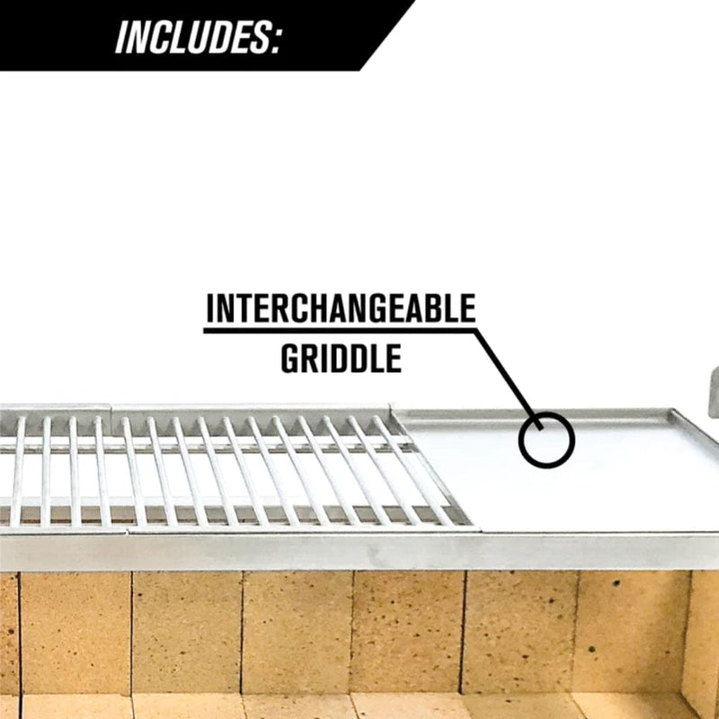 Tagwood BBQ 67" BBQ01SS All Stainless Steel Argentine Santa Maria Wood Fire & Charcoal Grill w/ Top Lid - Bottom View