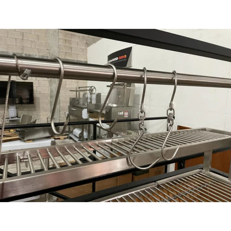 Tagwood BBQ 68" BBQ03SI Argentine Santa Maria Wood Fire & Charcoal Grill - Bottom View
