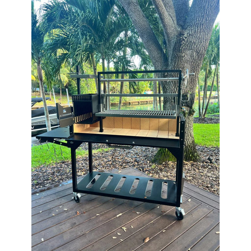 Tagwood BBQ 68" BBQ03SI Argentine Santa Maria Wood Fire & Charcoal Grill - Label View