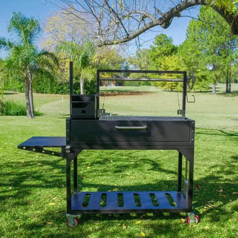 Tagwood BBQ 68" BBQ03SI Argentine Santa Maria Wood Fire & Charcoal Grill - Detail View