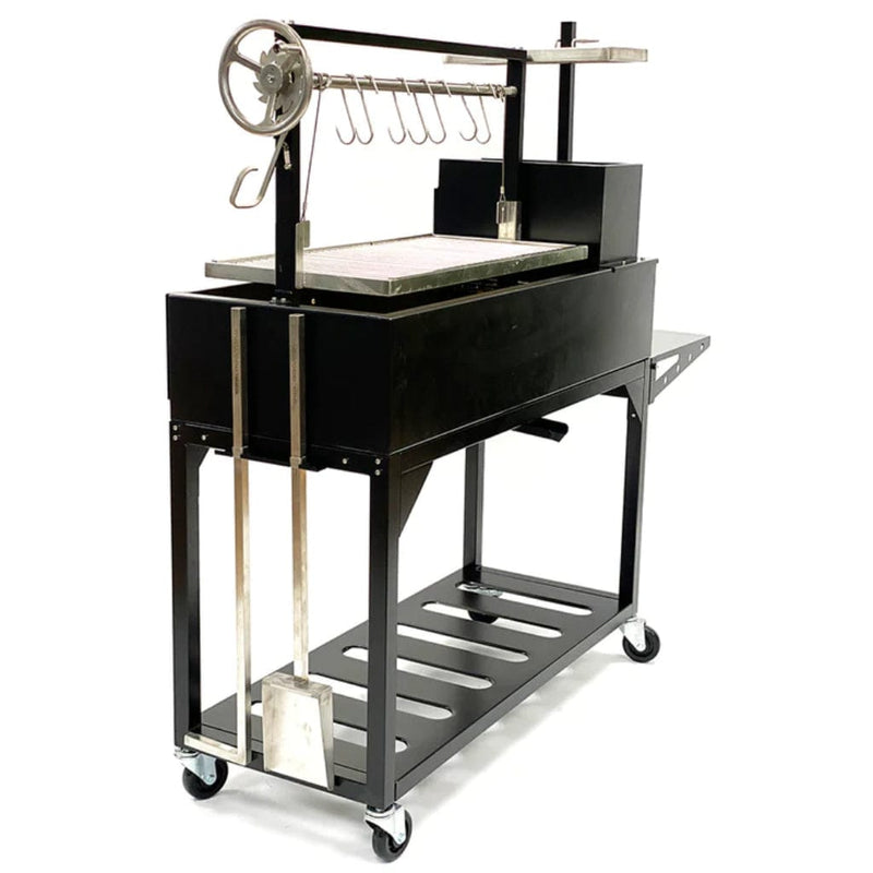Tagwood BBQ 68" BBQ03SI Argentine Santa Maria Wood Fire & Charcoal Grill - Rear View