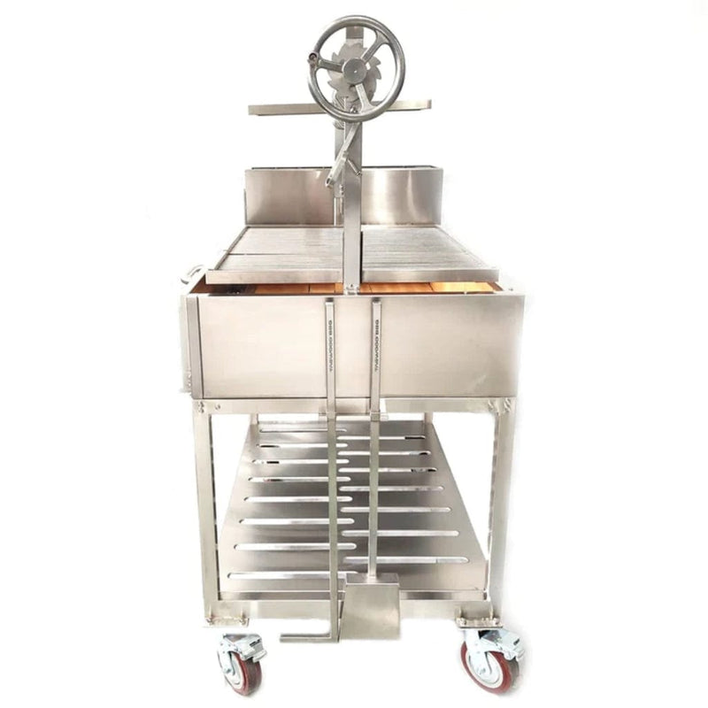 Tagwood BBQ 70" BBQ23SS All Stainless Steel XL Argentine Wood Fire & Charcoal Grill - Side View