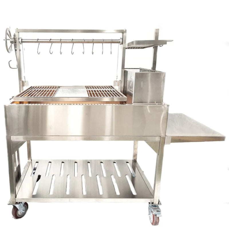 Tagwood BBQ 70" BBQ23SS All Stainless Steel XL Argentine Wood Fire & Charcoal Grill - Close-Up