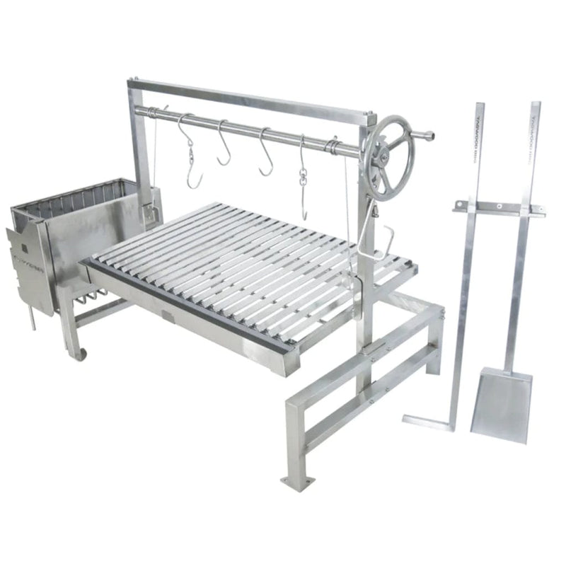 Tagwood BBQ Argentine Santa Maria BBQ09SS 40" Insert Style Stainless Steel Wood Fire and Charcoal Gaucho Grill With