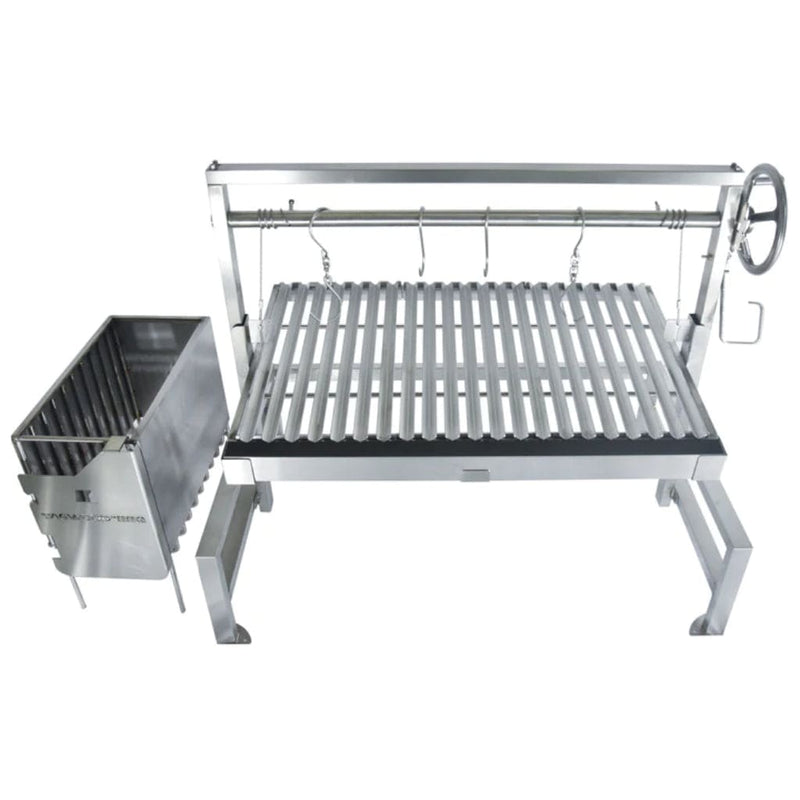 Tagwood BBQ Argentine Santa Maria BBQ09SS 40" Insert Style Stainless Steel Wood Fire and Charcoal Gaucho Grill With