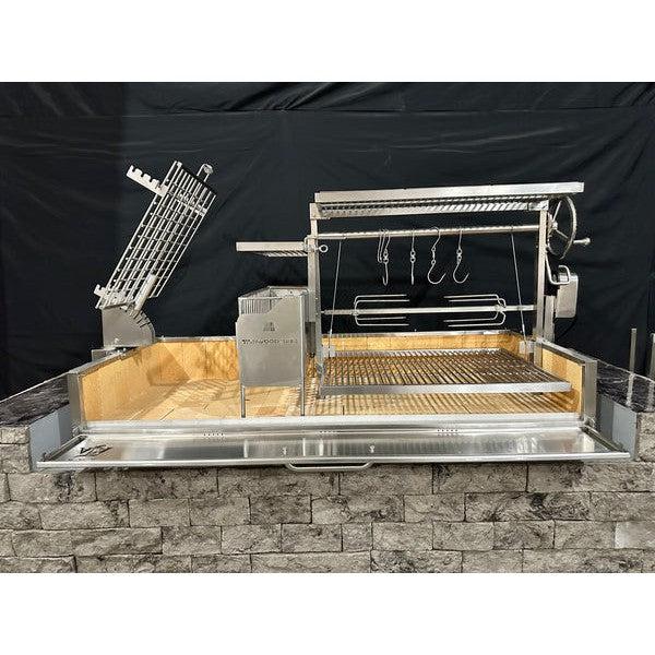 Tagwood BBQ Argentine Santa Maria BBQ28SS 73" Stainless Steel Built-In Wood Fire and Charcoal Gaucho Grill - Additional View