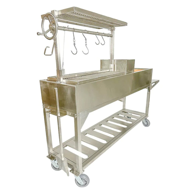 Tagwood BBQ BBQ06SS 92" Argentine Santa Maria Wood Fire and Charcoal Grill - Dimensions