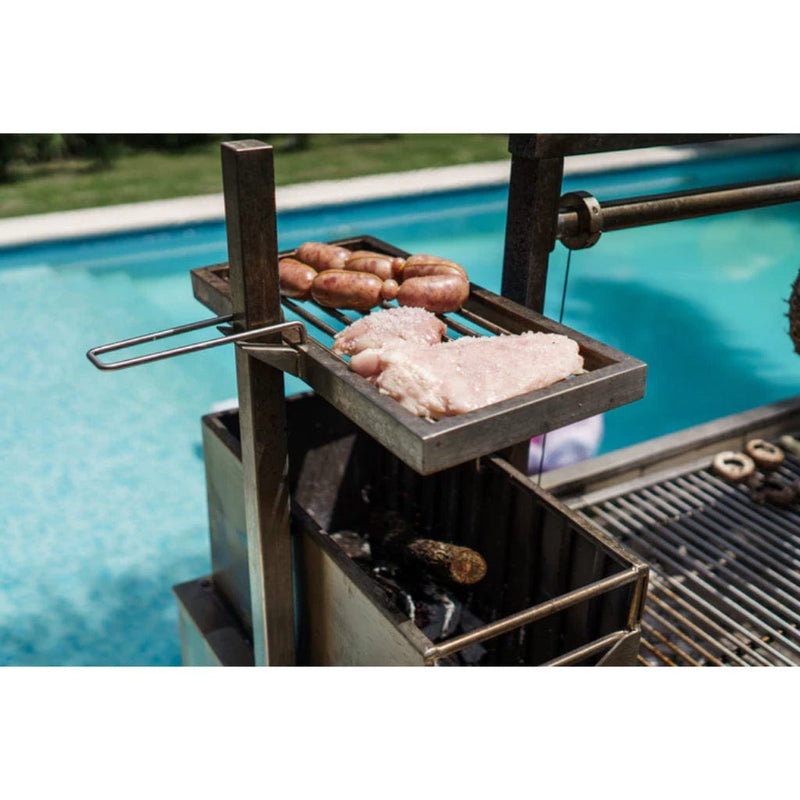 Tagwood BBQ Stainless Steel Height Adjustable Secondary Grate - Rear View