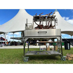 Tagwood BBQ Stainless Steel Round Warming Roof Grill for BBQ03SS and BBQ05SS Grills - Rear View