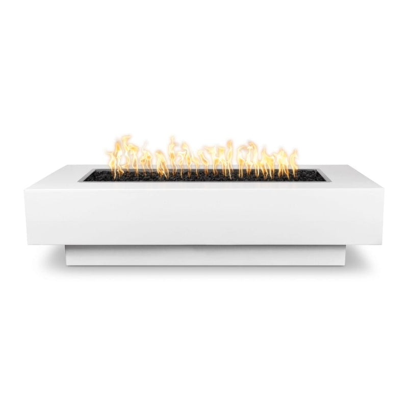 The Outdoor Plus 72" Coronado Powder Coated Steel Rectangle Fire Pit Table - Detail View