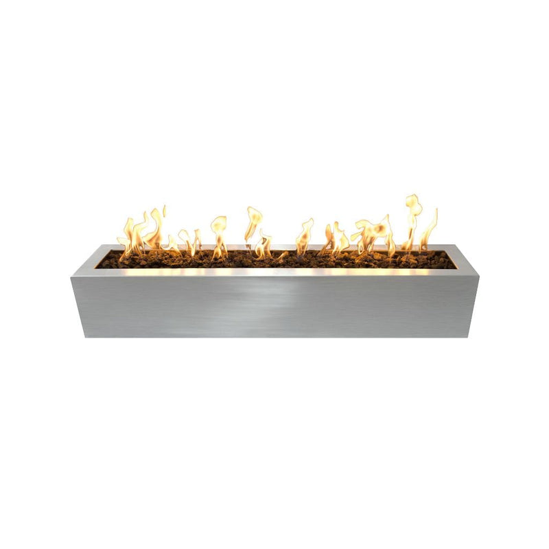 The Outdoor Plus 72" Eaves Copper & Corten Steel & Stainless Steel Rectangle Fire Pit - Alternate View