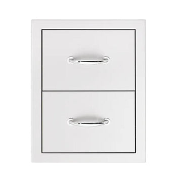 True Flame 17" Stainless Steel Double Vertical Drawer