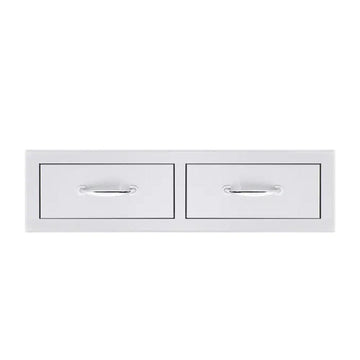 True Flame 32" Stainless Steel Double Horizontal Drawer