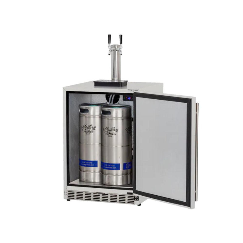 True Flame Grill True Flame 6.6c Deluxe Outdoor Rated Double Tap Kegerator - Completed - Alternate View