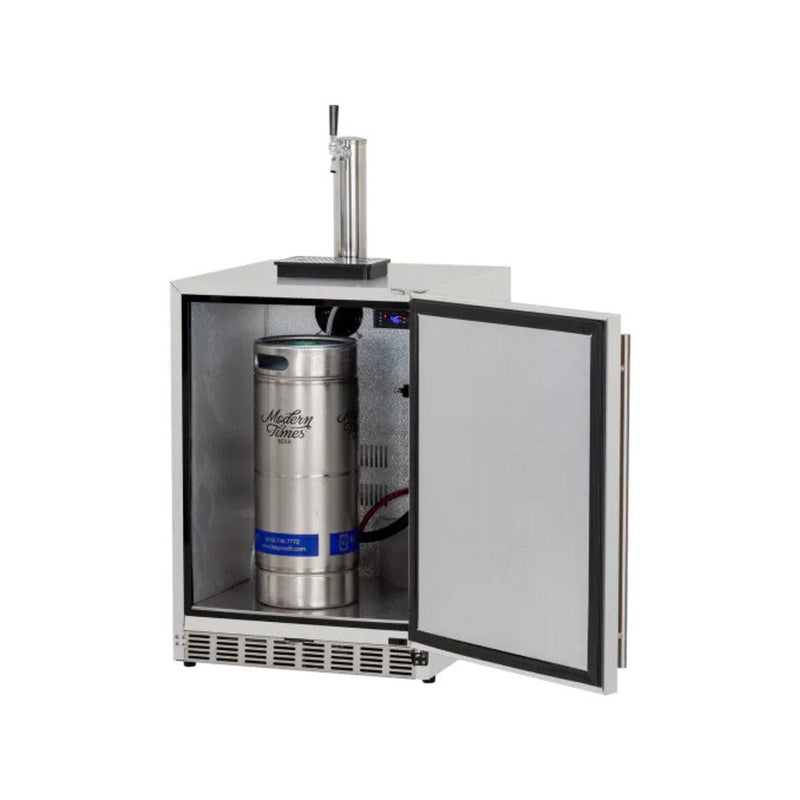 True Flame Grill True Flame 6.6c Deluxe Outdoor Rated Single Tap Kegerator - Completed - Alternate View