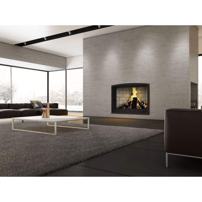 Valcourt Frontenac Clean Burning Decorative Wood Fireplace (including 4 Lengths of 8" X 36" Chimney) - Rear View