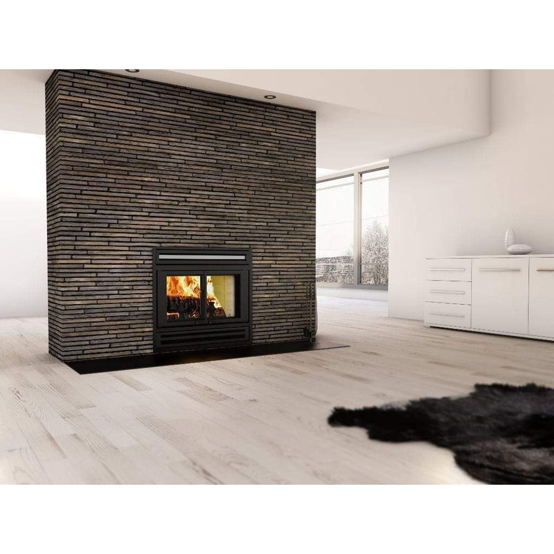 Valcourt Manoir Clean Burning Decorative Wood Fireplace - Close-Up